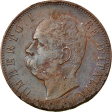 Moeda, Itália, Umberto I, 10 Centesimi, 1893, Rome, VF(30-35), Cobre, KM:27.2