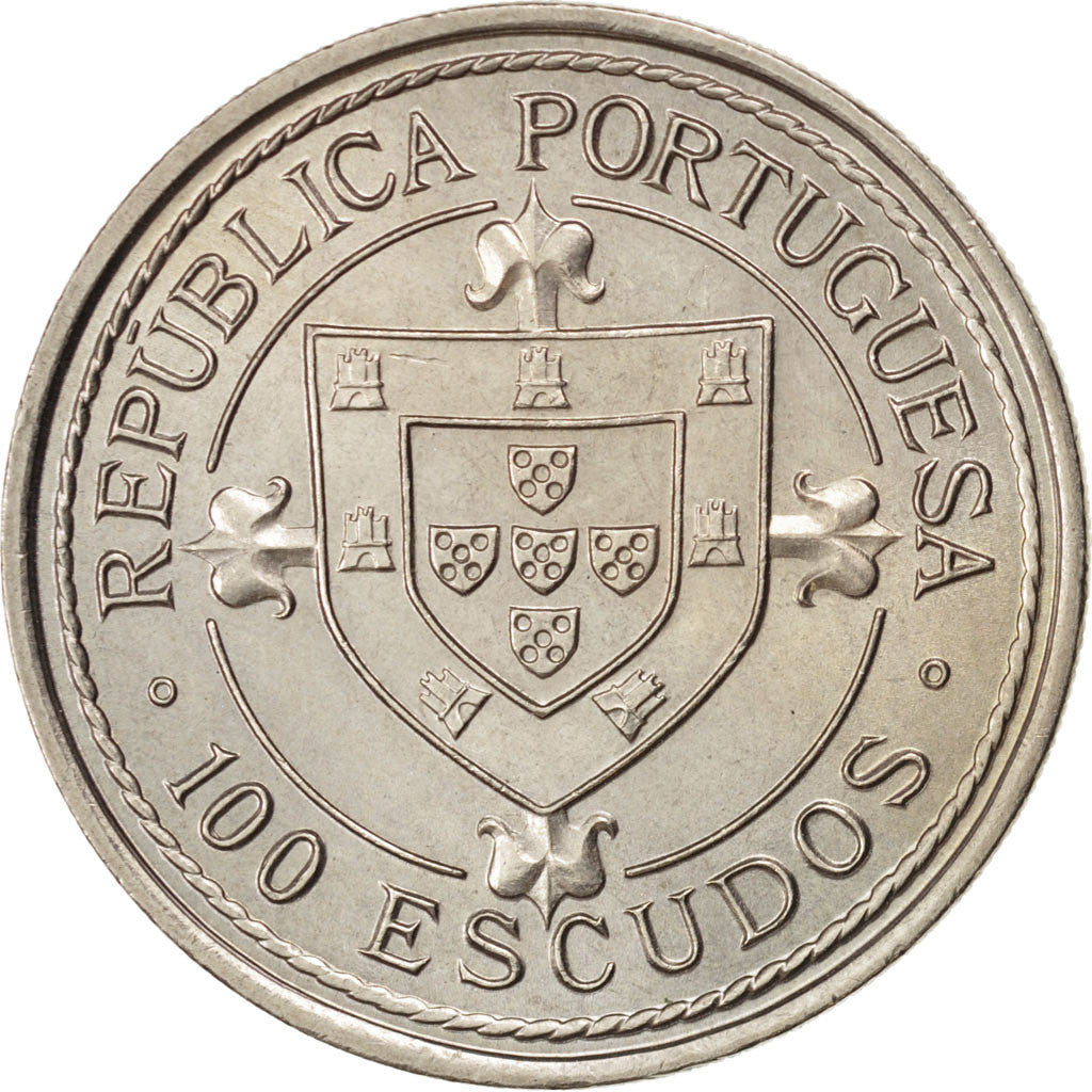 Coin, Portugal, 100 Escudos, 1987, MS(63), Copper-nickel, KM:640