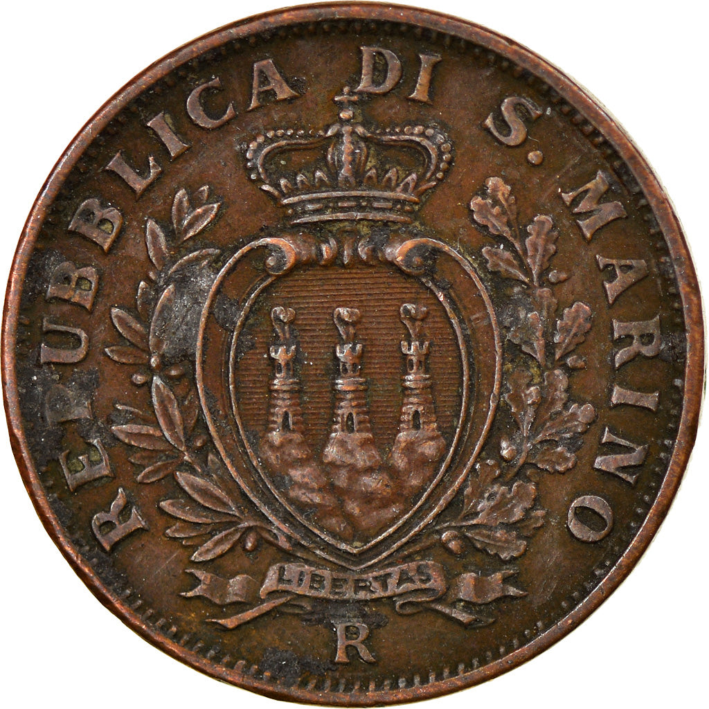 Monnaie, San Marino, 10 Centesimi, 1937, Rome, TTB, Bronze, KM:13