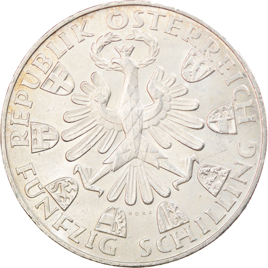 Münze, Österreich, 50 Schilling, 1959, VZ, Silber, KM:2888