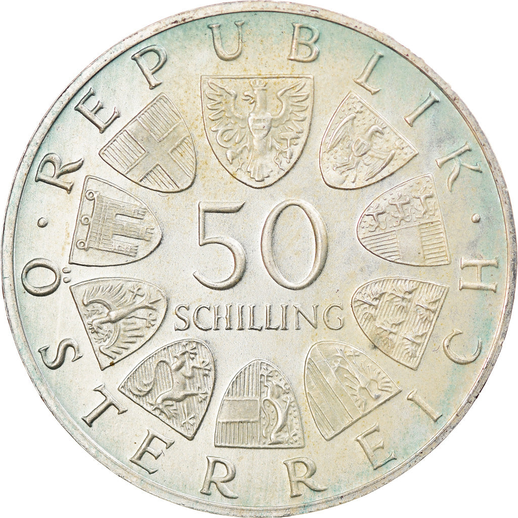 Münze, Österreich, 50 Schilling, 1969, VZ, Silber, KM:2906
