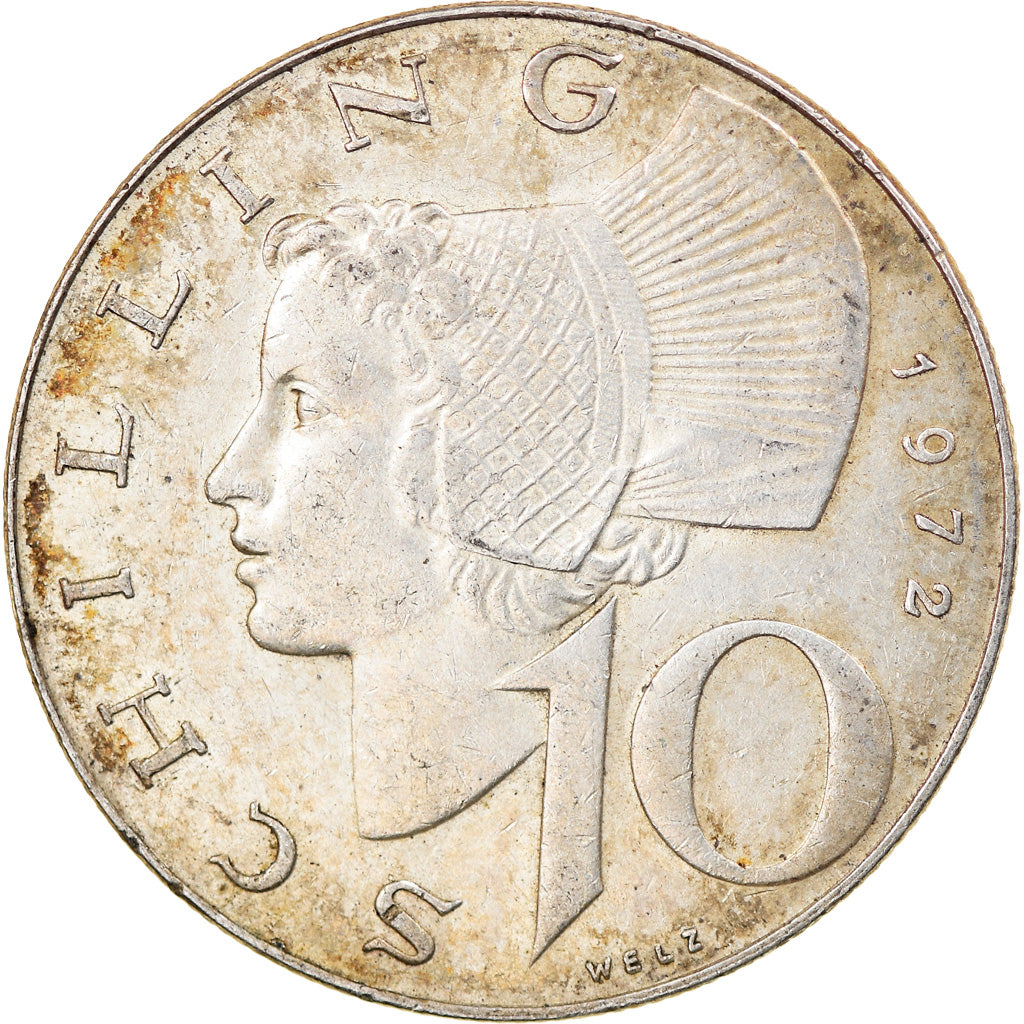 Moneda, Austria, 10 Schilling, 1972, MBC, Plata, KM:2882