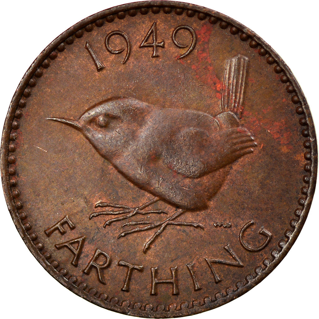 Monnaie, Grande-Bretagne, George VI, Farthing, 1949, SUP, Bronze, KM:867