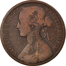 Moneda, Gran Bretaña, Victoria, Penny, 1866, BC, Bronce, KM:749.2