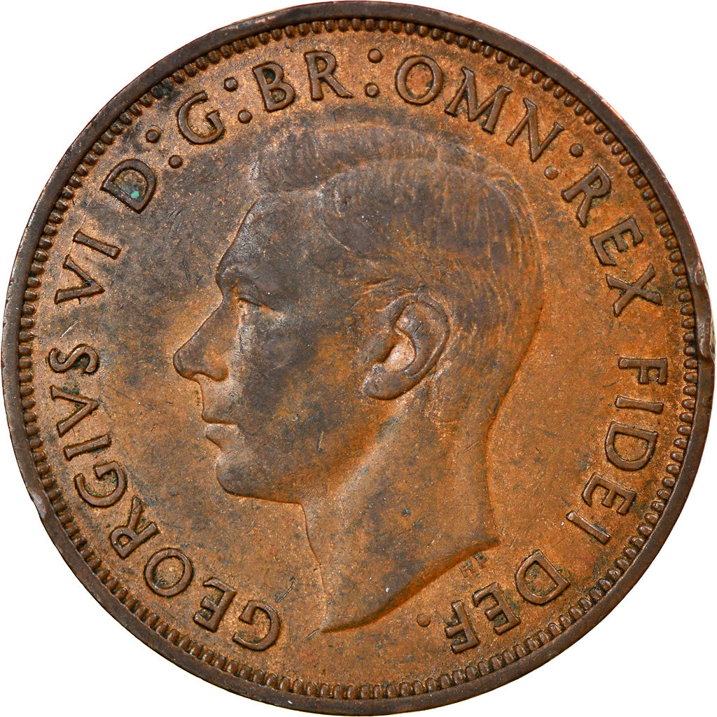 Moneta, Gran Bretagna, George VI, Penny, 1949, BB+, Bronzo, KM:869