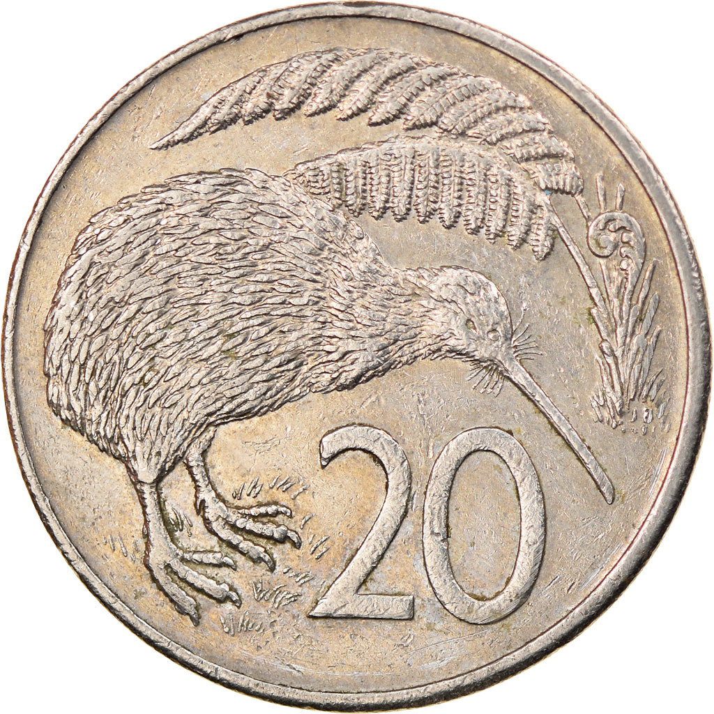 Monnaie, Nouvelle-Zélande, Elizabeth II, 20 Cents, 1983, TTB, Copper-nickel