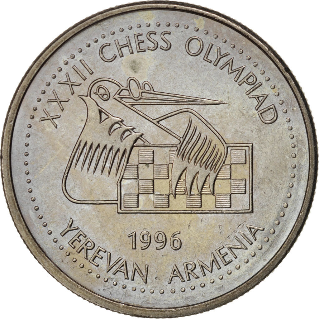 ARMENIA, 100 Dram, 1996, KM #69, MS(63), Copper-Nickel, 29.5, 10.98