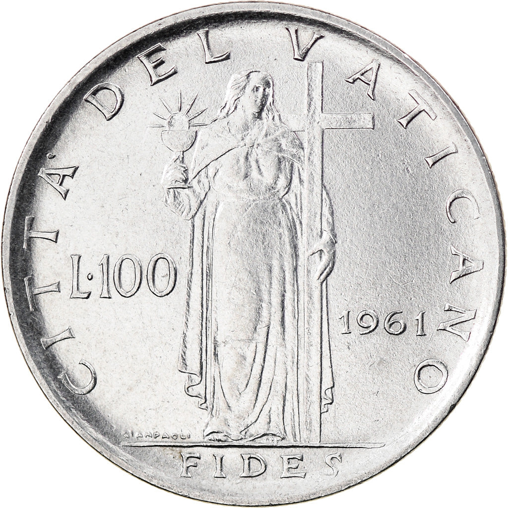 Monnaie, Cité du Vatican, John XXIII, 100 Lire, 1961, Roma, SUP, Stainless