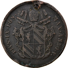 Moneda, Estados italianos, PAPAL STATES, Pius IX, 2 Baiocchi, Muraiola, 1851