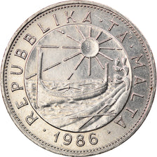 Coin, Malta, Lira, 1986, British Royal Mint, AU(55-58), Nickel, KM:82