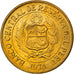 Münze, Peru, Sol, 1974, Lima, VZ, Messing, KM:248