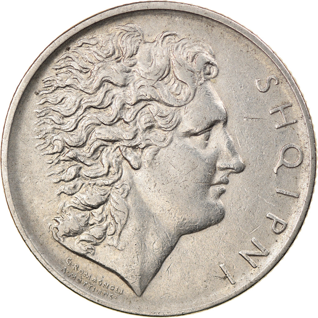 Coin, Albania, Lek, 1930, Rome, AU(55-58), Nickel, KM:5