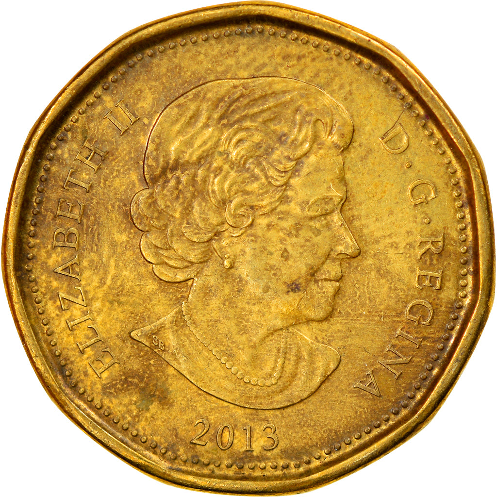 Moneta, Canada, Elizabeth II, Dollar, 2013, Royal Canadian Mint, MB+, Acciaio