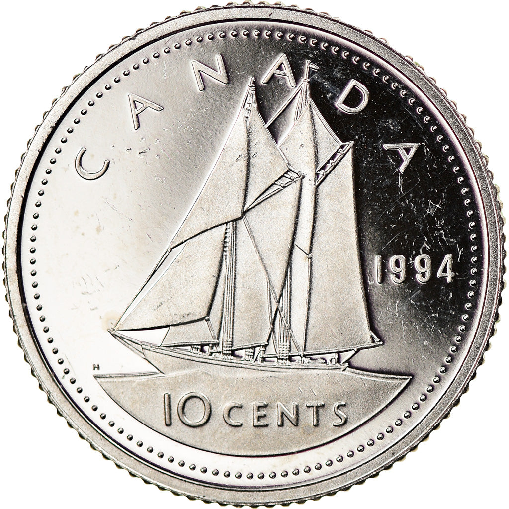 Moneta, Canada, Elizabeth II, 10 Cents, 1994, Royal Canadian Mint, Ottawa