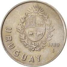 URUGUAY, Nuevo Peso, 1980, Santiago, KM #74, MS(63), Copper-Nickel, 24, 6.03