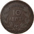 Coin, Greece, George I, 10 Lepta, 1869, Strassburg, VF(30-35), Copper, KM:43