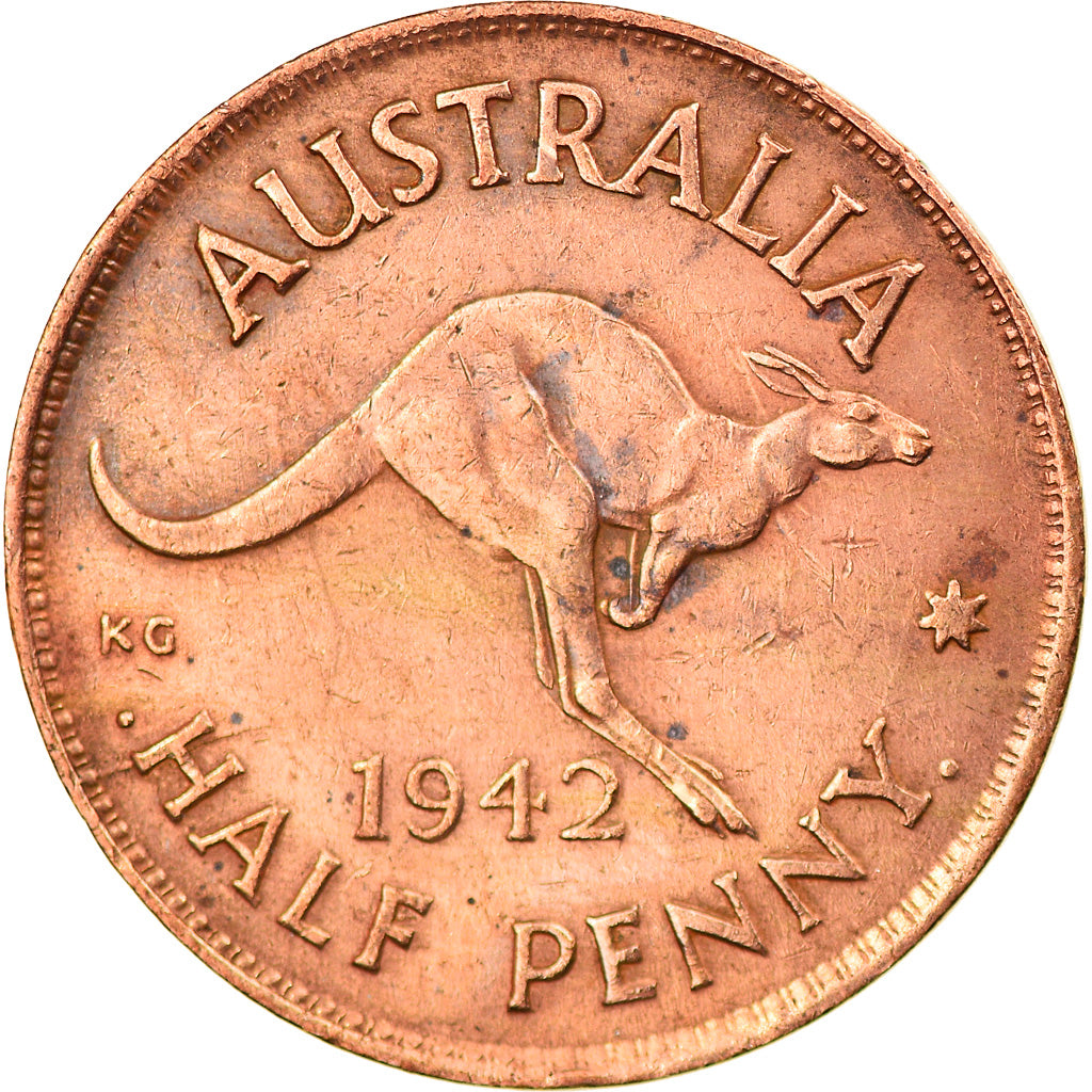 Moneta, Australia, George VI, 1/2 Penny, 1942, SPL-, Bronzo, KM:41