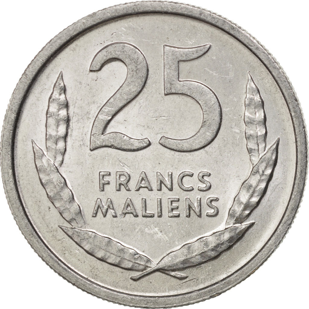 MALI, 25 Francs, 1961, KM #4, MS(63), Aluminum, 27, 2.49