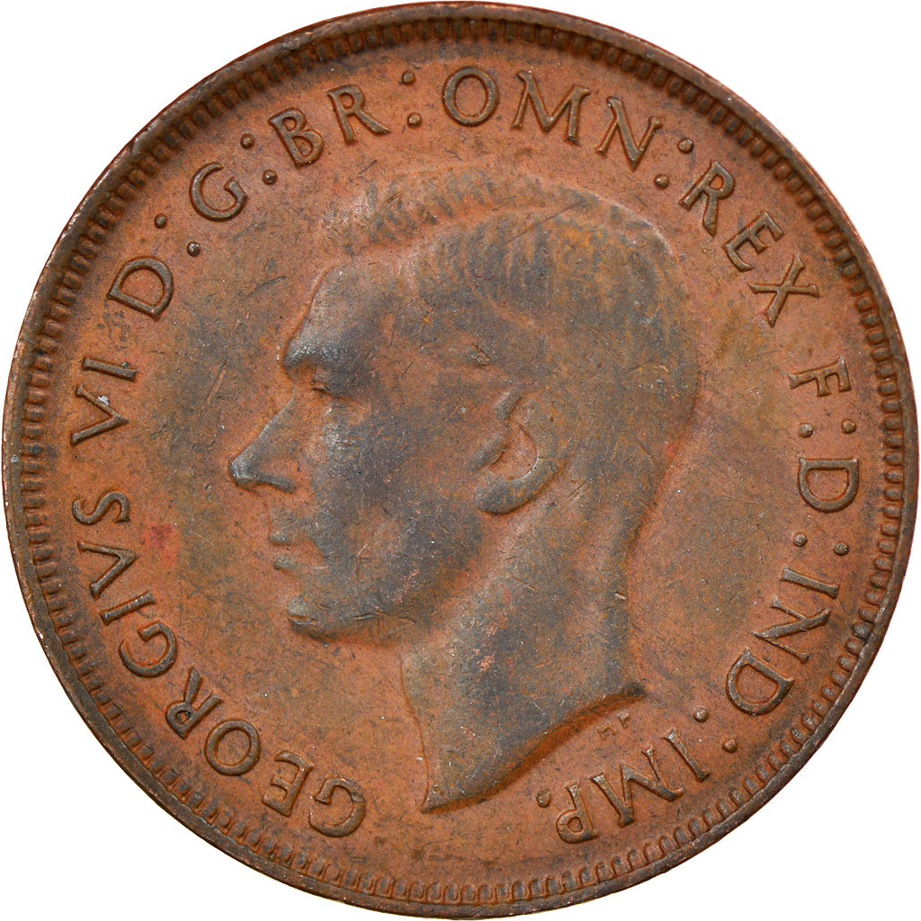 Moneta, Australia, George VI, Penny, 1943, EF(40-45), Bronze, KM:36
