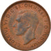 Moneda, Australia, George VI, Penny, 1943, MBC, Bronce, KM:36