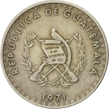 GUATEMALA, 10 Centavos, 1971, KM #271.1, EF(40-45), Copper-Nickel, 21, 3.14