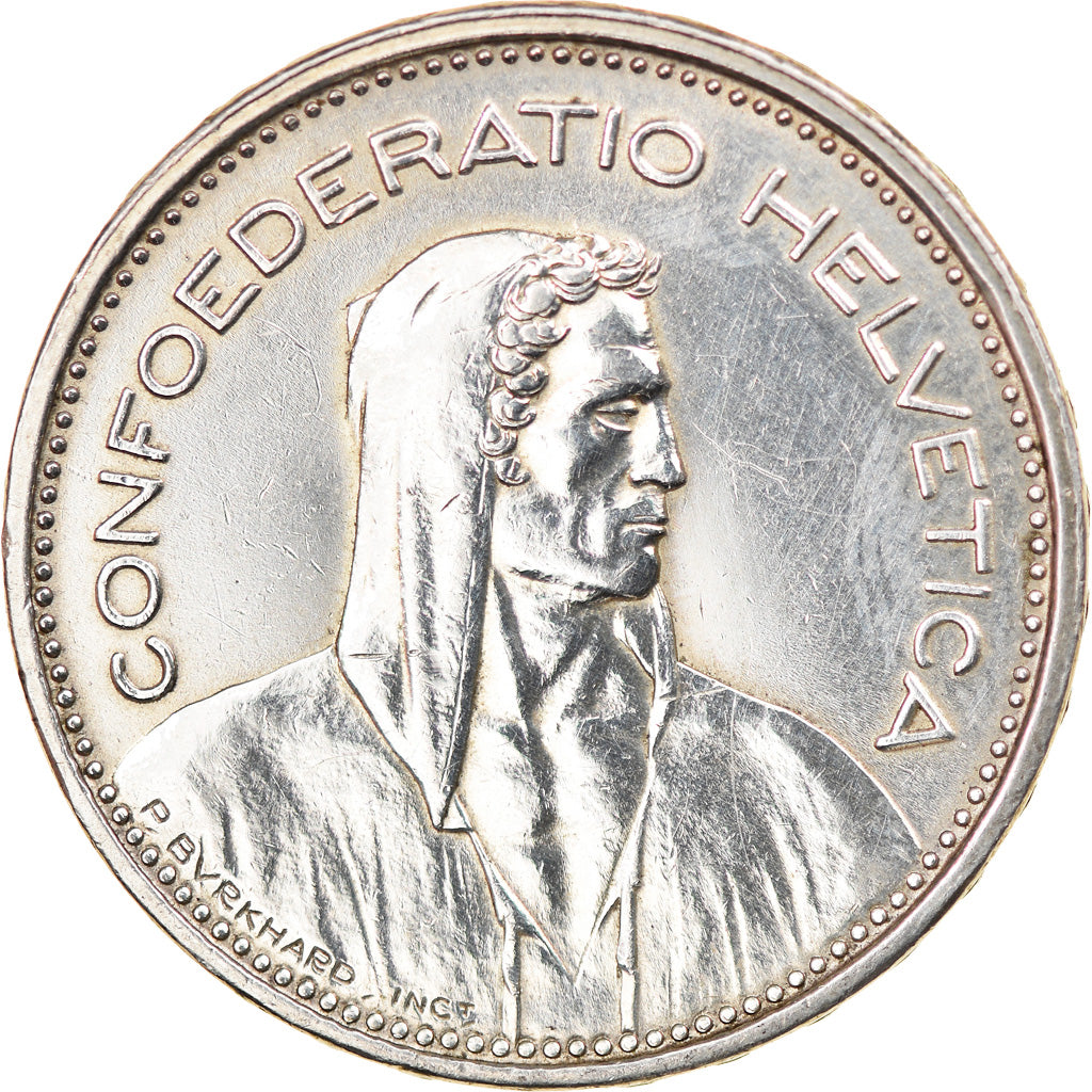 Münze, Schweiz, 5 Francs, 1965, Bern, VZ, Silber, KM:40