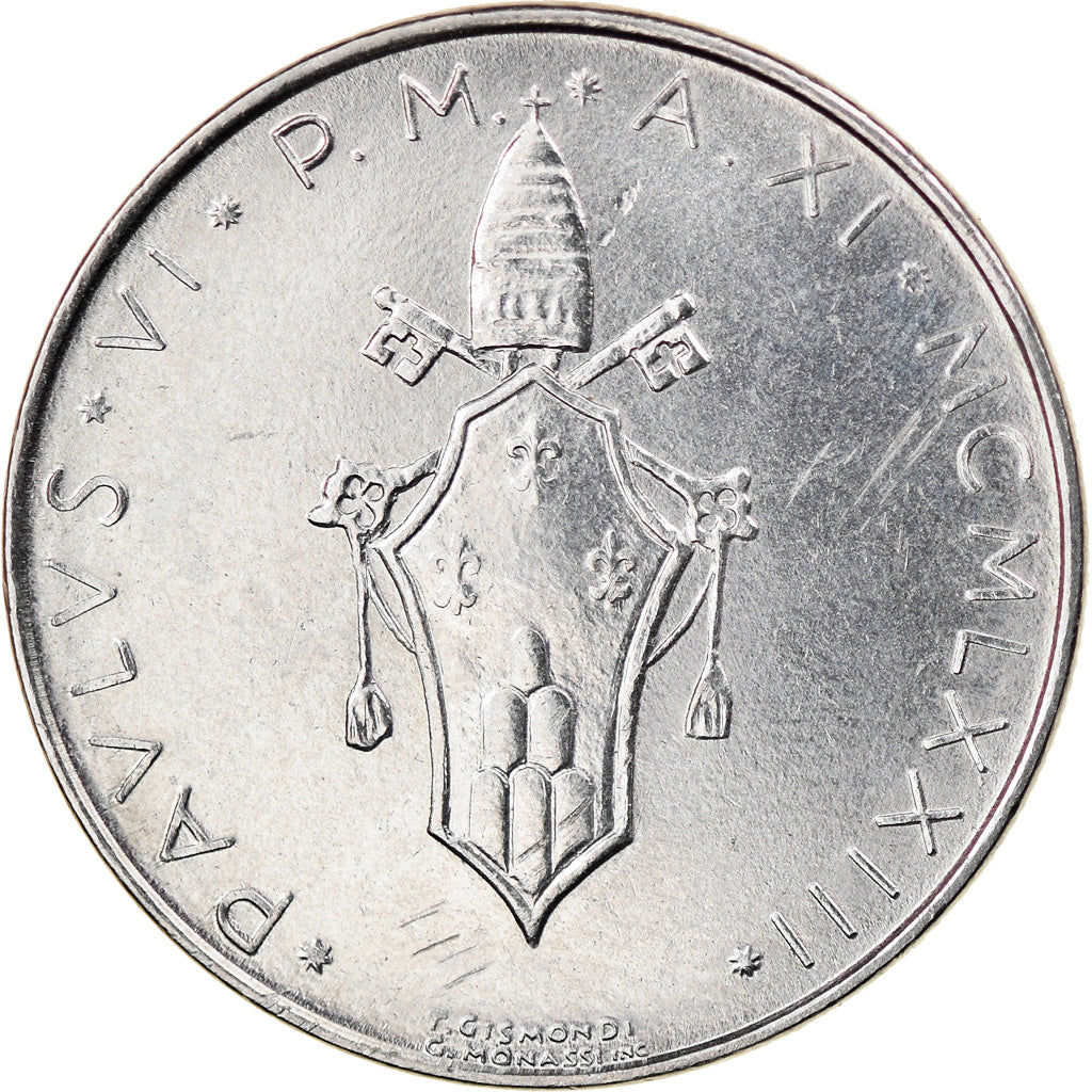 Monnaie, Cité du Vatican, Paul VI, 50 Lire, 1973, Roma, SPL, Stainless Steel