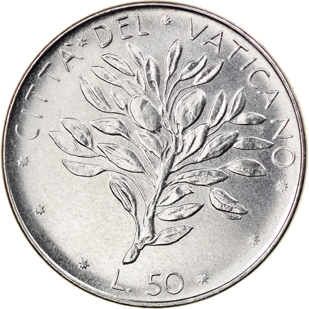 Monnaie, Cité du Vatican, Paul VI, 50 Lire, 1973, Roma, SPL, Stainless Steel