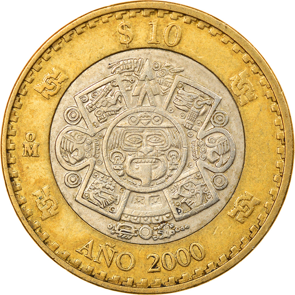 Monnaie, Mexique, 10 Pesos, 2000, Mexico City, TTB, Bi-Metallic, KM:636