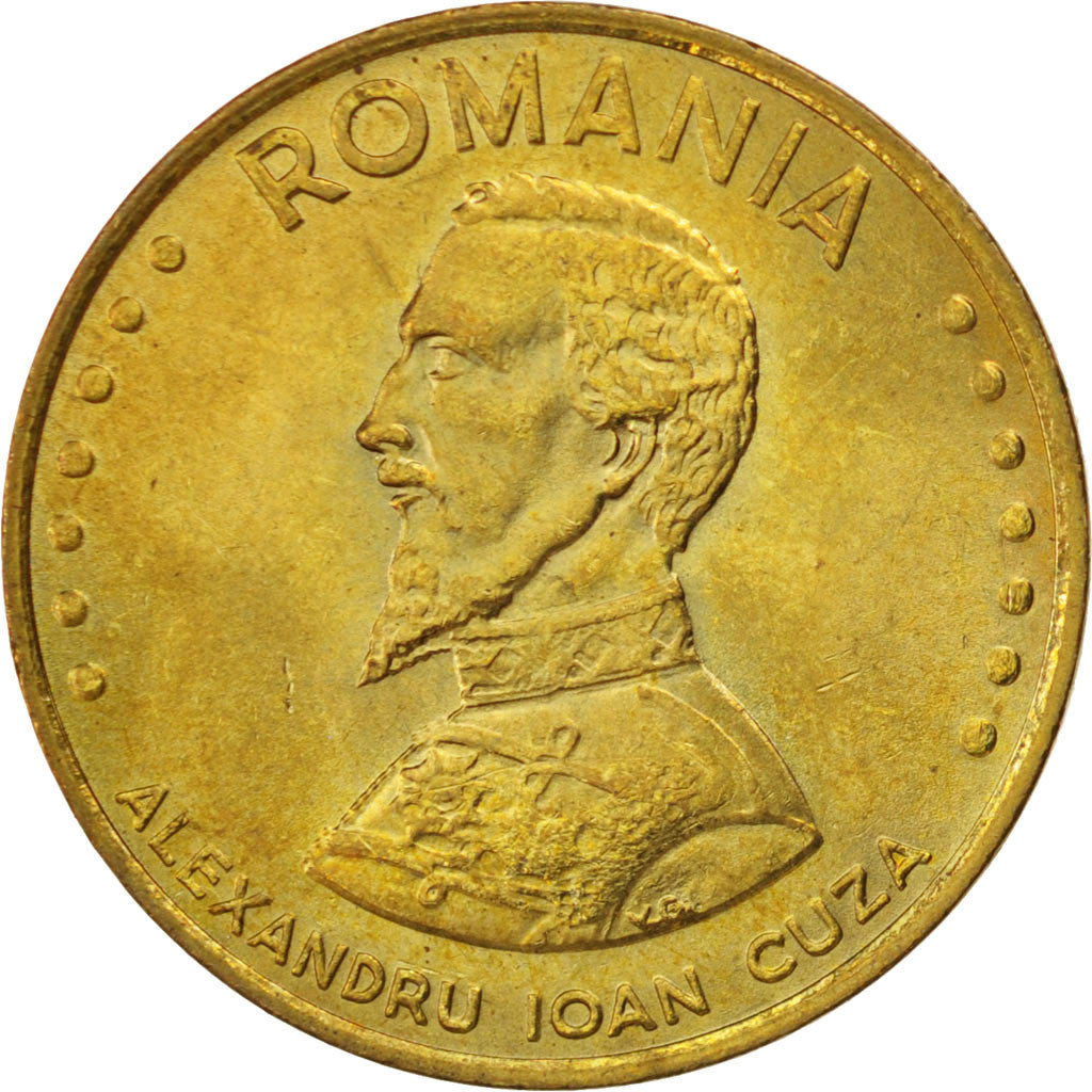 ROMANIA, 50 Lei, 1991, KM #110, MS(63), Brass Clad Steel, 26, 5.85