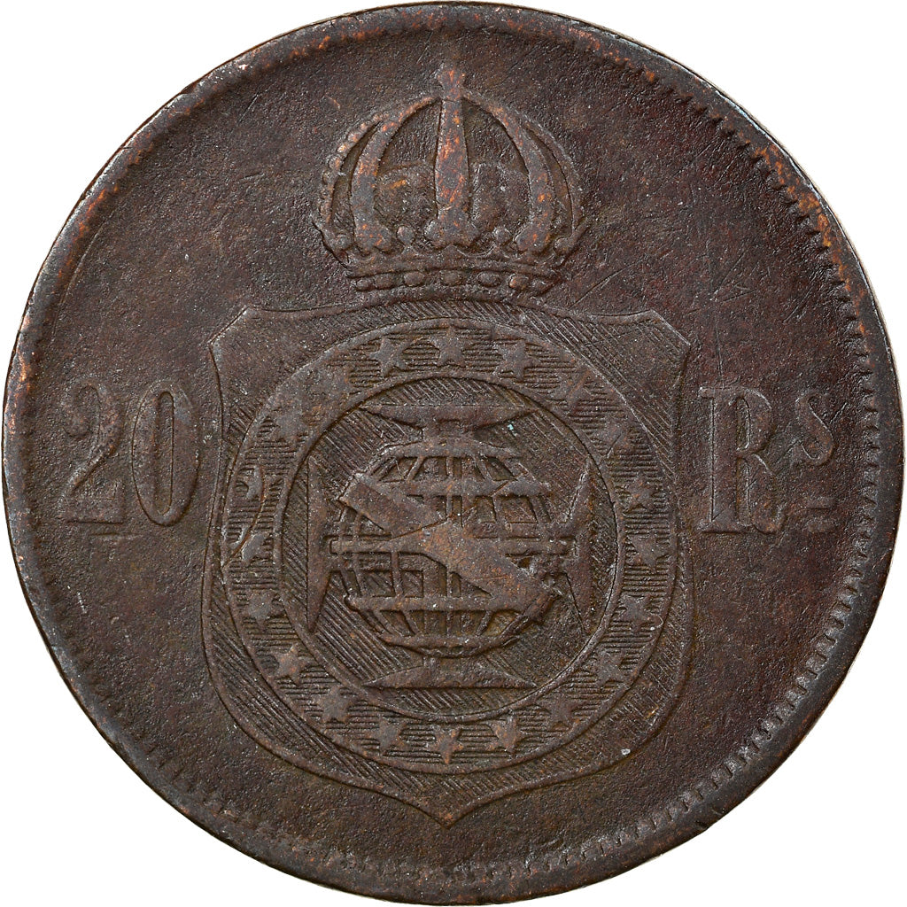 Münze, Brasilien, Pedro II, 20 Reis, 1870, S, Bronze, KM:474