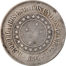 Monnaie, Brésil, 200 Reis, 1894, TB, Copper-nickel, KM:493