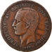 Moneta, Grecia, George I, 10 Lepta, 1882, MB+, Rame, KM:55
