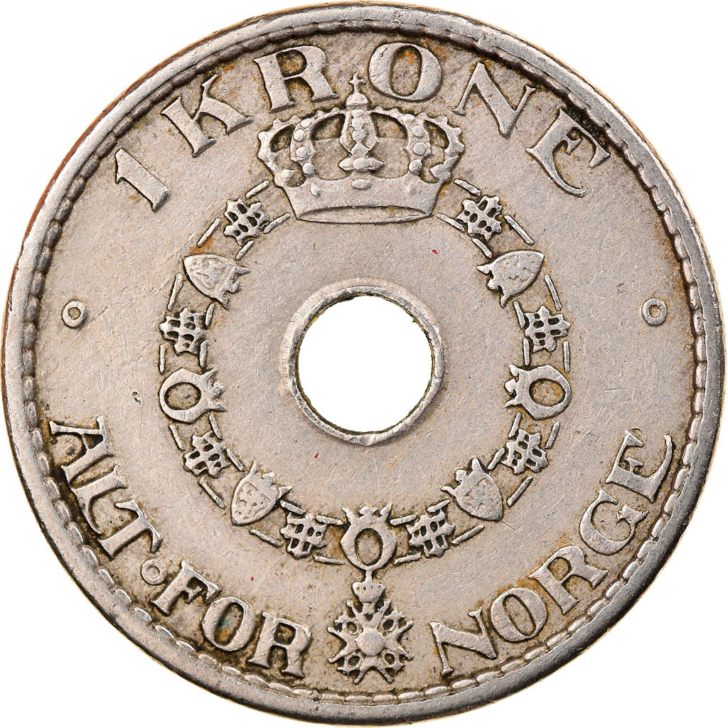 Coin, Norway, Haakon VII, Krone, 1940, EF(40-45), Copper-nickel, KM:385