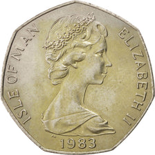 Ile de Man, Elisabeth II, 50 Pence 1983, KM 108