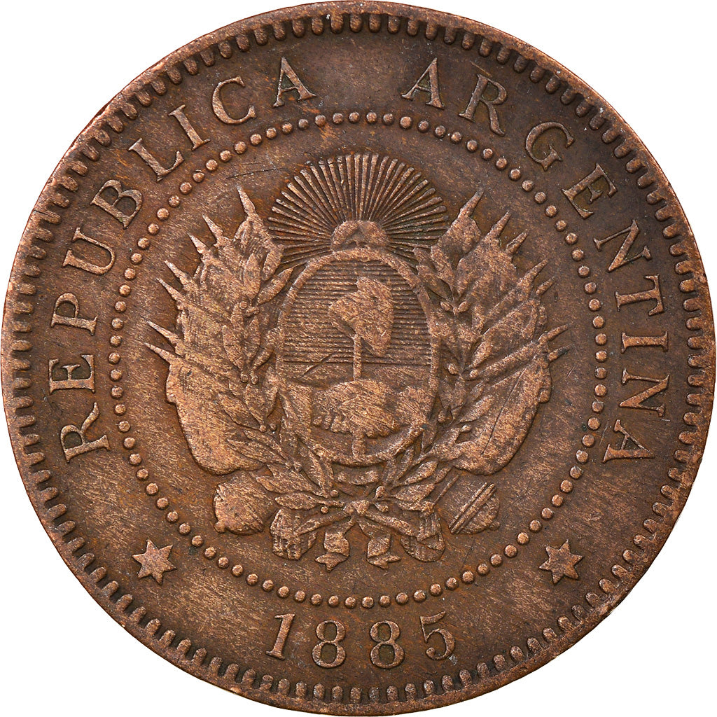 Moneta, Argentina, Centavo, 1885, MB+, Bronzo, KM:32
