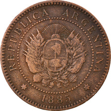 Moneta, Argentina, Centavo, 1885, MB+, Bronzo, KM:32