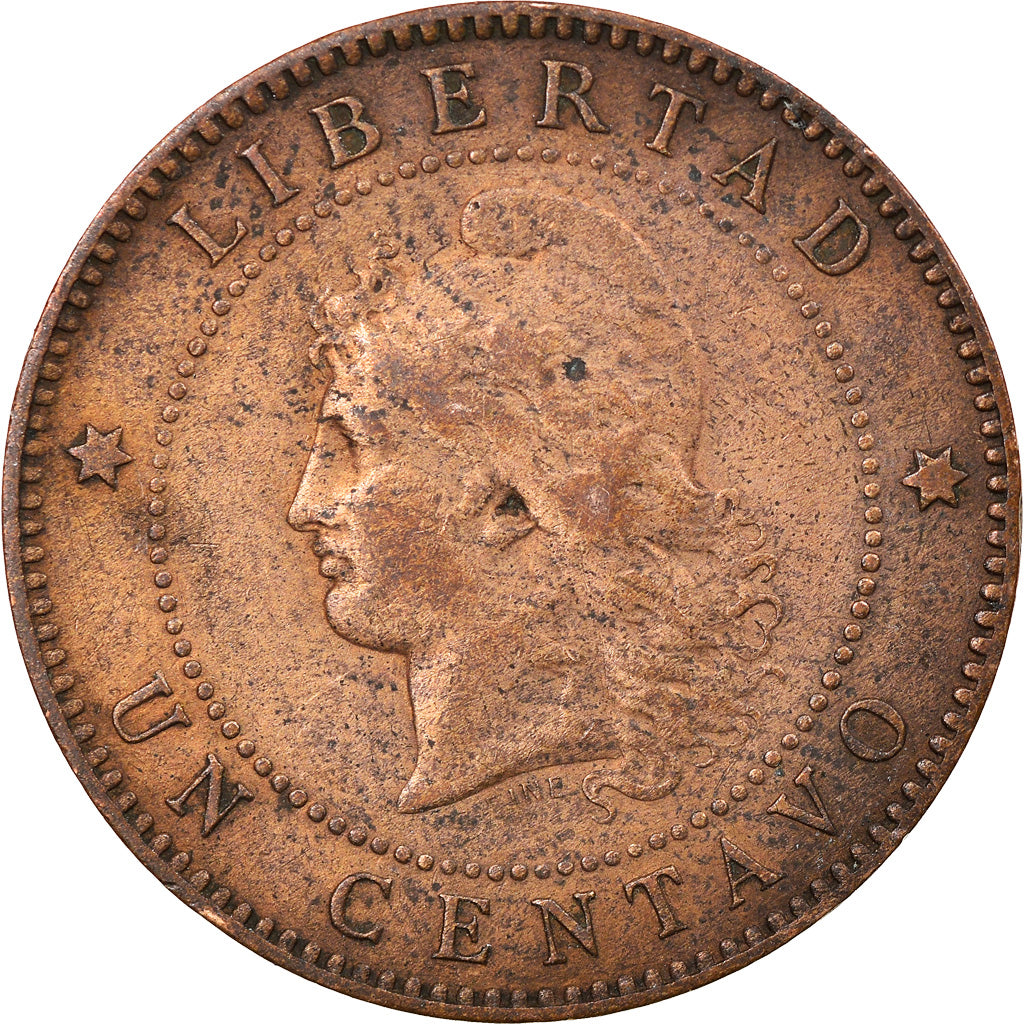 Moneta, Argentina, Centavo, 1885, MB+, Bronzo, KM:32
