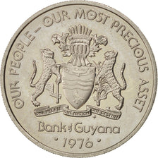 GUYANA, 50 Cents, 1976, Franklin Mint, KM #41, MS(63), Copper-Nickel, 25, 7.47