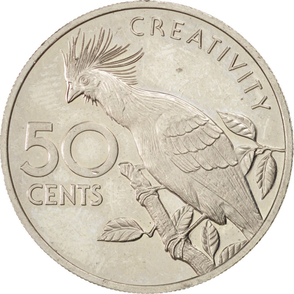 GUYANA, 50 Cents, 1976, Franklin Mint, KM #41, MS(63), Copper-Nickel, 25, 7.47