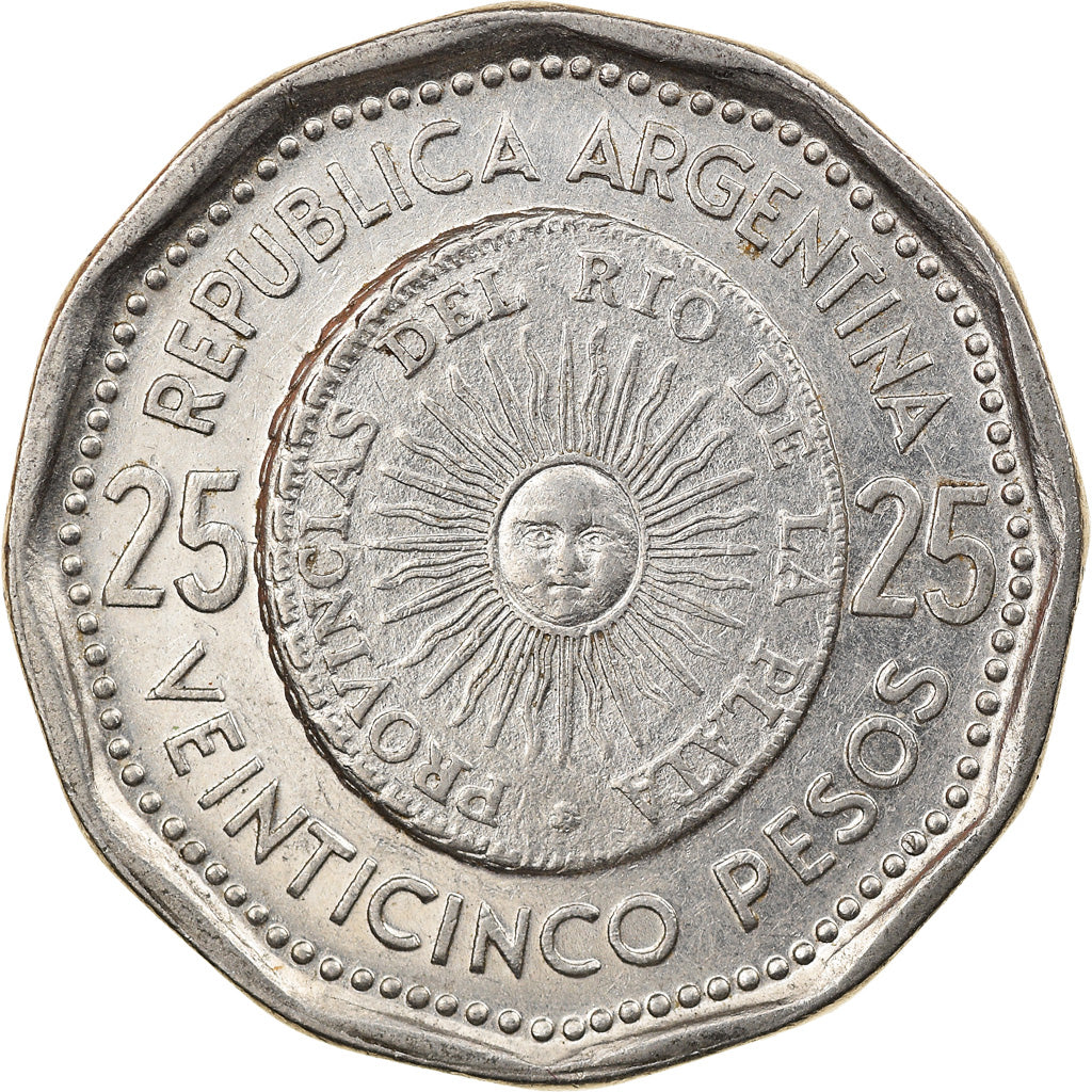Münze, Argentinien, 25 Pesos, 1964, SS+, Nickel Clad Steel, KM:61