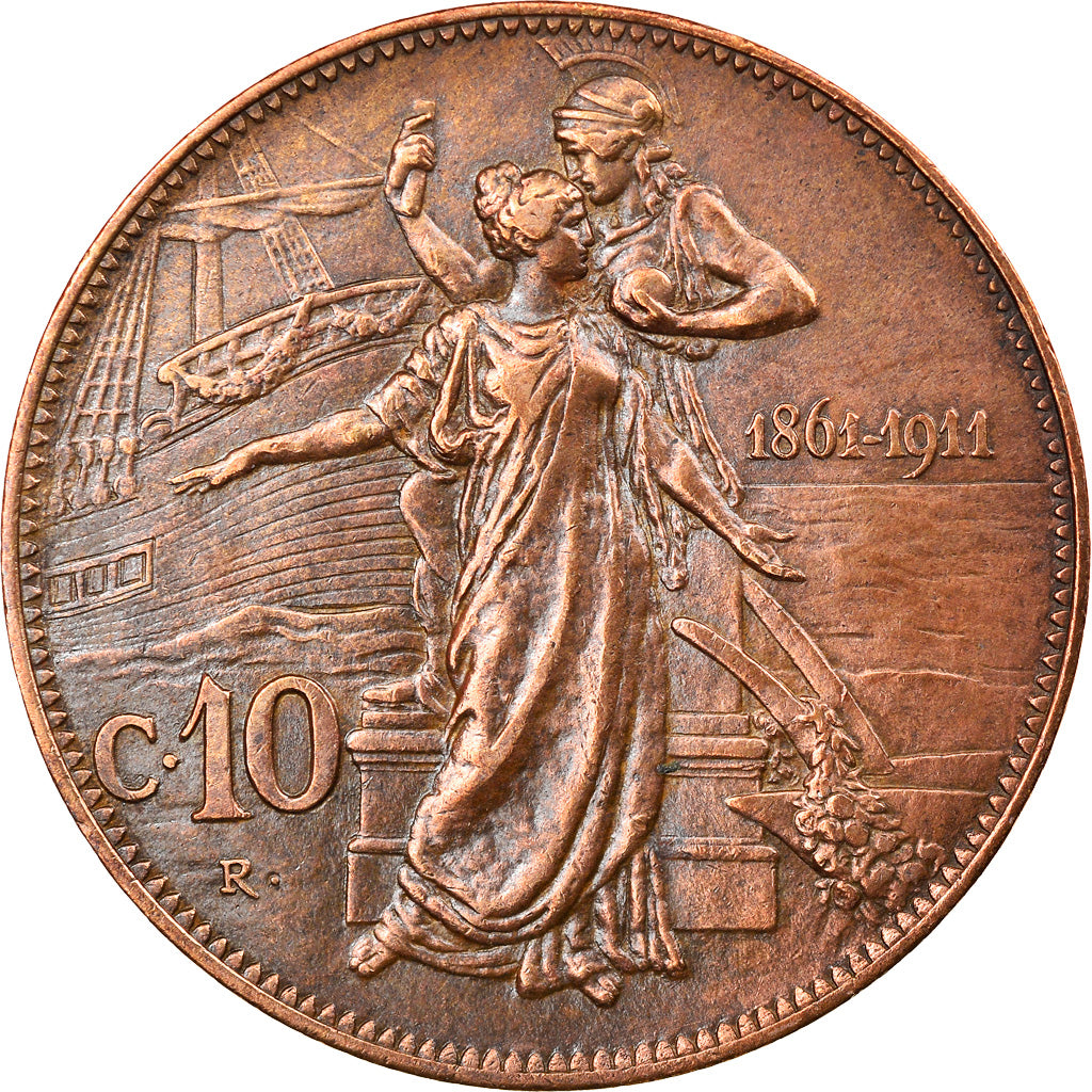 Monnaie, Italie, Vittorio Emanuele III, 10 Centesimi, 1911, Rome, SUP, Bronze