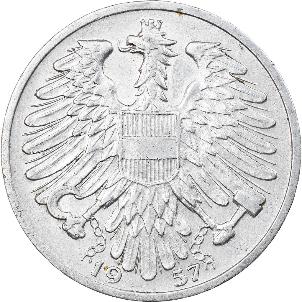 Moneta, Austria, Schilling, 1957, AU(55-58), Aluminium, KM:2871