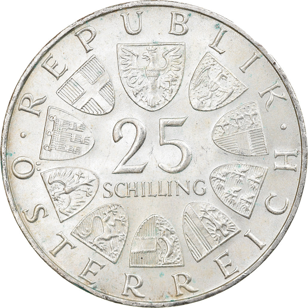 Coin, Austria, 25 Schilling, 1970, VF(30-35), Silver, KM:2907