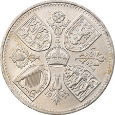 Moneta, Gran Bretagna, Elizabeth II, Crown, 1953, BB, Rame-nichel, KM:894