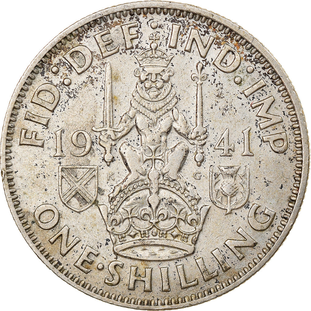 Coin, Great Britain, George VI, Shilling, 1941, EF(40-45), Silver, KM:854