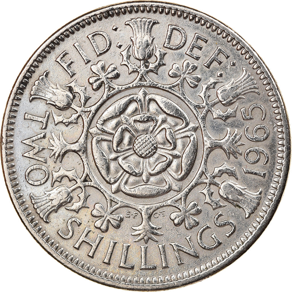 Monnaie, Grande-Bretagne, Elizabeth II, Florin, Two Shillings, 1965, SUP