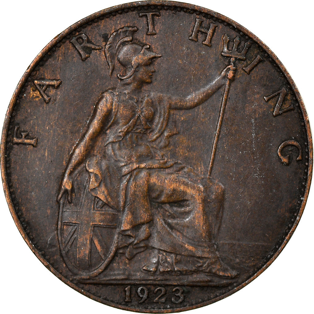 Coin, Great Britain, George V, Farthing, 1923, EF(40-45), Bronze, KM:808.2