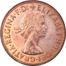 Coin, Great Britain, Elizabeth II, Penny, 1961, AU(55-58), Bronze, KM:897