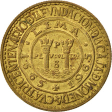 PERU, Sol, 1965, KM #240, AU(50-53), Brass, 28, 9.03